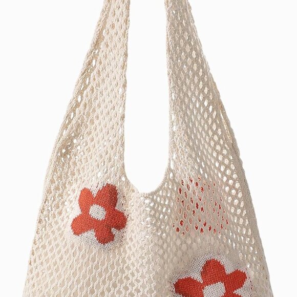 Handbags - Crochet Beach Tote Bag Polyester Large Capacity Summer Vacation Stylish